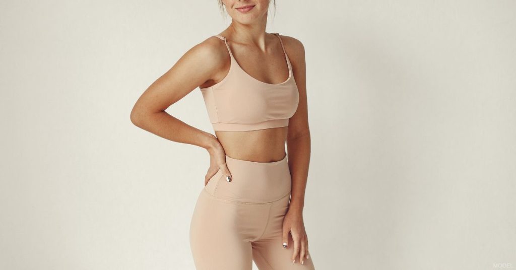 Woman with toned body (model)