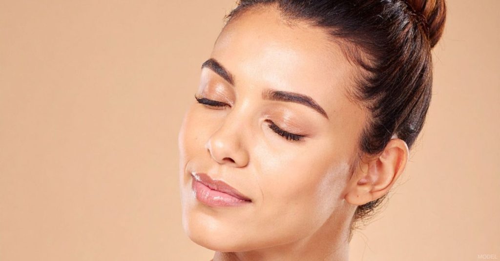 Woman with smooth skin (model)